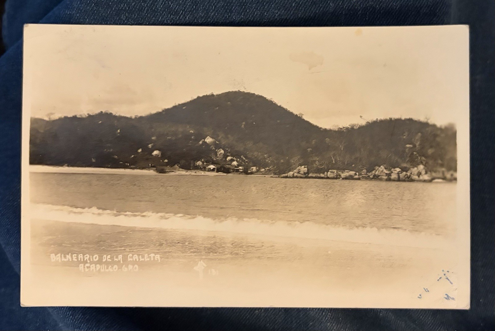 Balneario De La Caleta Acapulco Mexico 1931 Real Photo Postcard