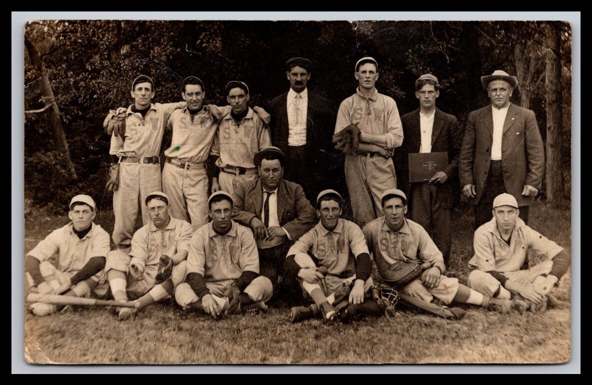 South Windham Baseball Team Photo 1909 Real Photo Postcard