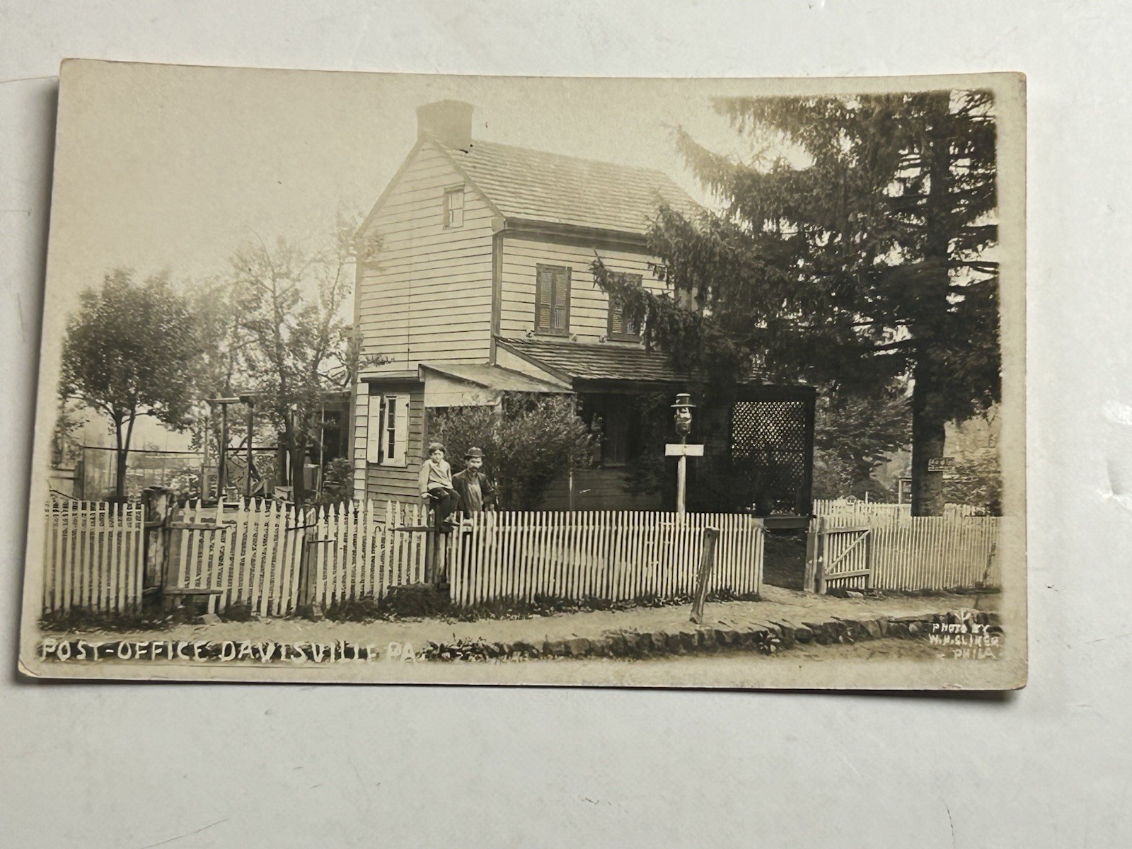 Davisville Pennsylvania Bucks County Post Office Real Photo Postcard