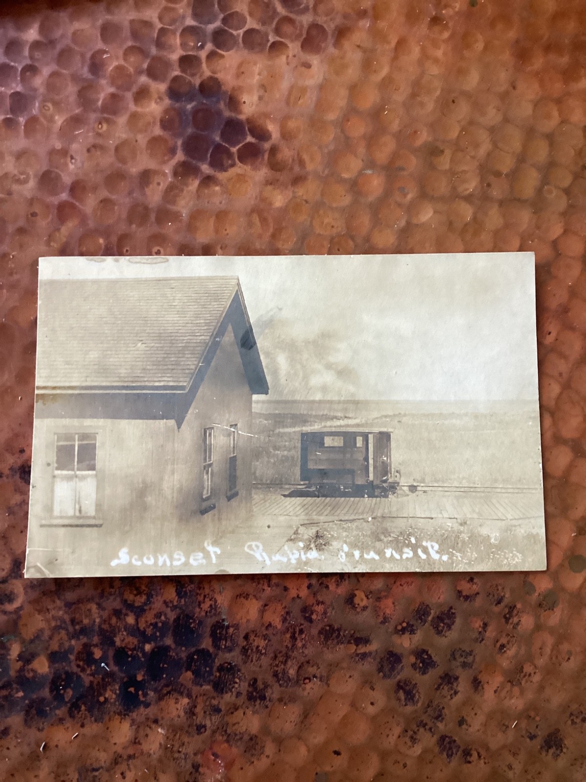 Sconset Nantucket The Bug Rapid Transit Train Railroad Station Real Photo Postcard