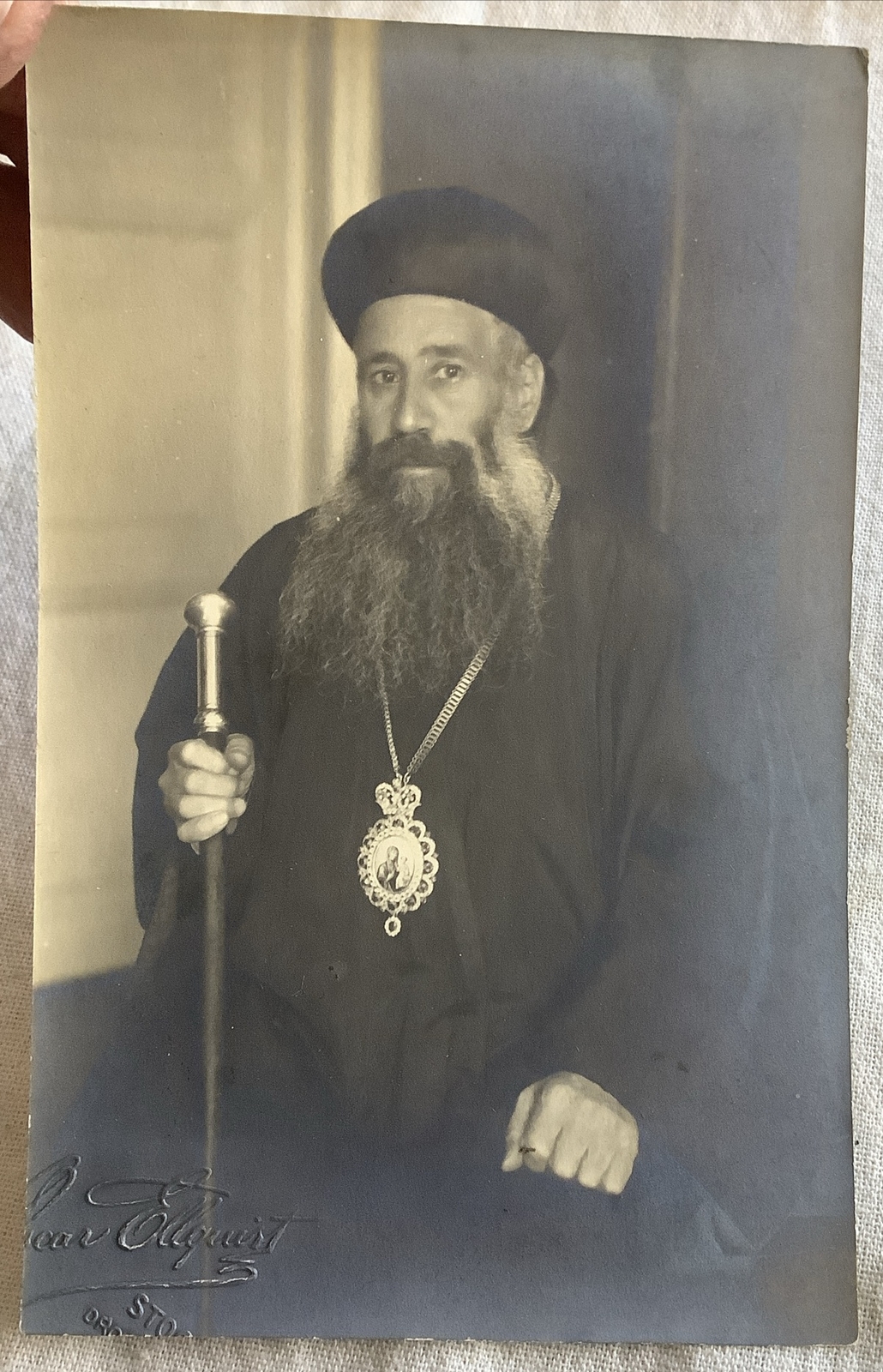 Mardin Archbishop Mor Philexinos Yuhanon Dolabani Syrian Orthodox Real Photo Postcard