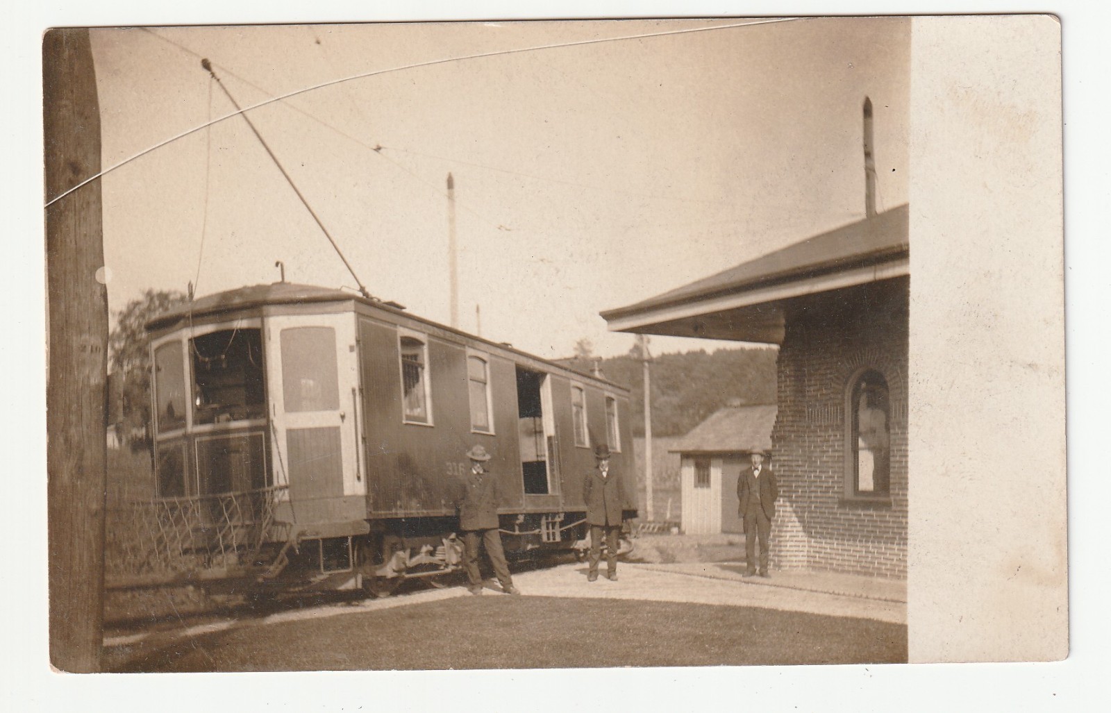 Lancaster Pennsylvania Trolley Street Car Conestoga Traction Co Real Photo Postcard
