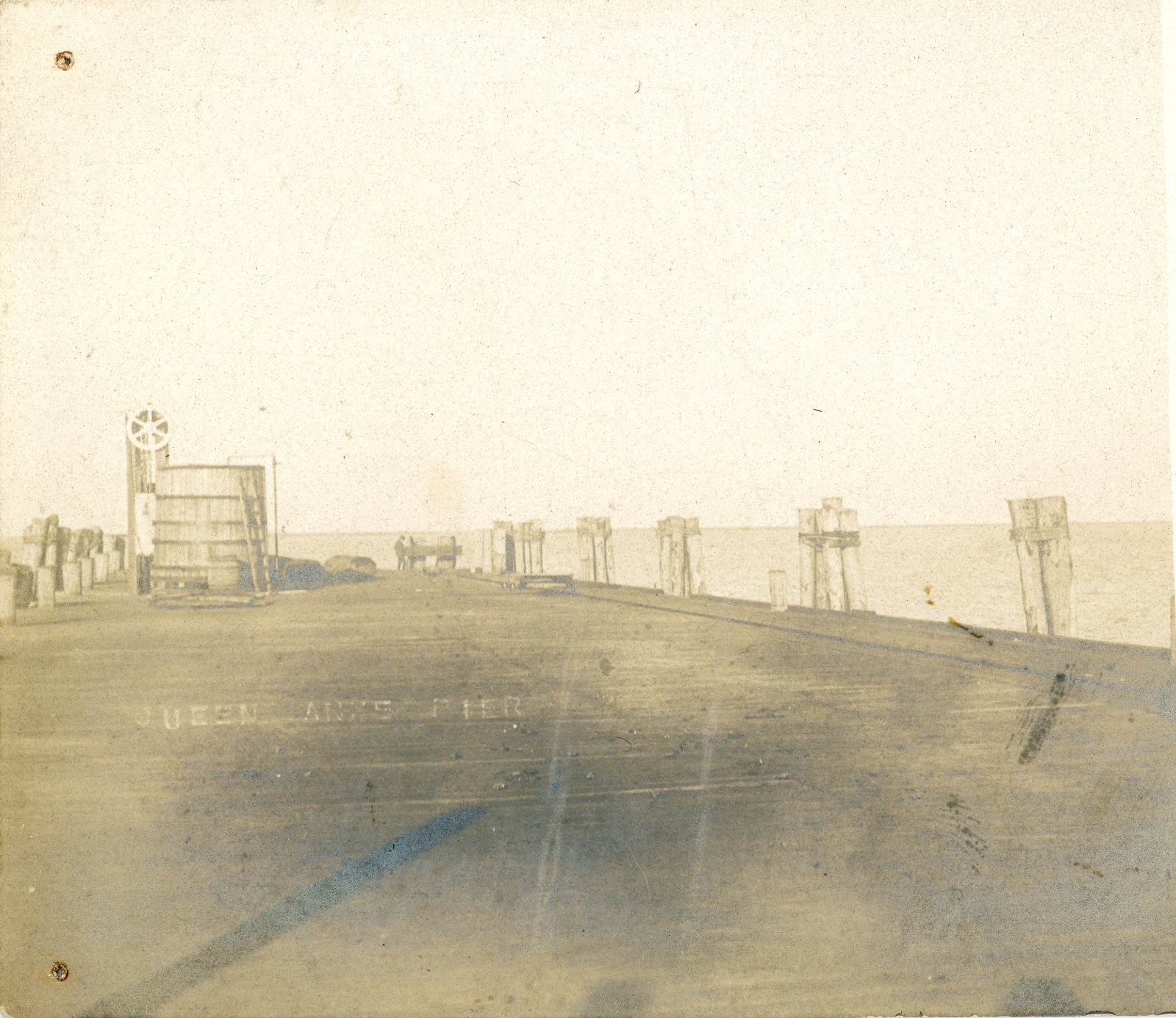 Lewes Beach Delaware Queen Anne Pier Real Photo Postcard