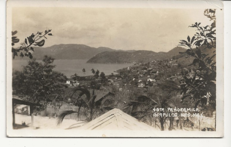 Acapulco Mexico Vista Panoramica Real Photo Postcard