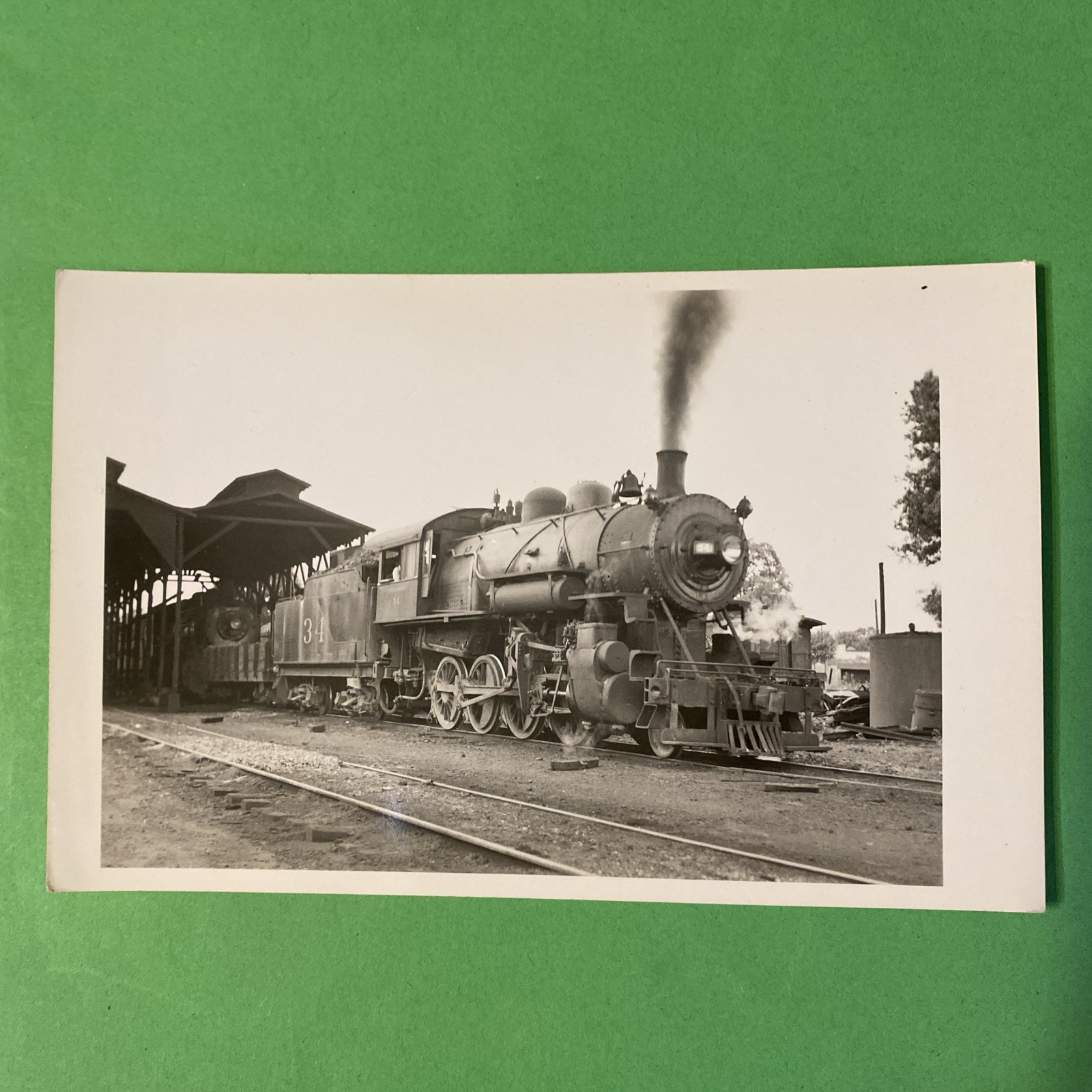 Oneida Tennessee Railroad Locomotive #34 1950 Real Photo Postcard