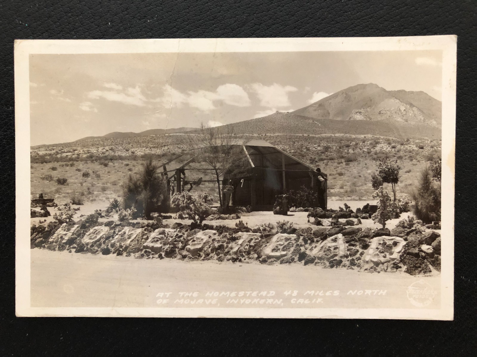 Mojave Desert California Homestead Highway 14 1938 Real Photo Postcard