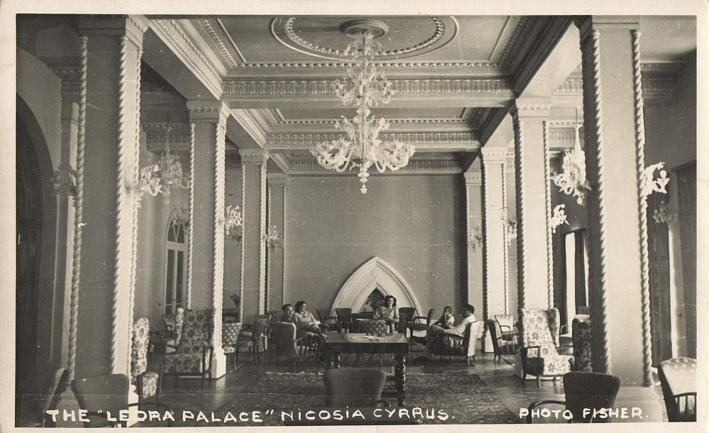 Nicosia Cyprus Ledra Palace Hotel 1950 Fisher Photo Real Photo Postcard