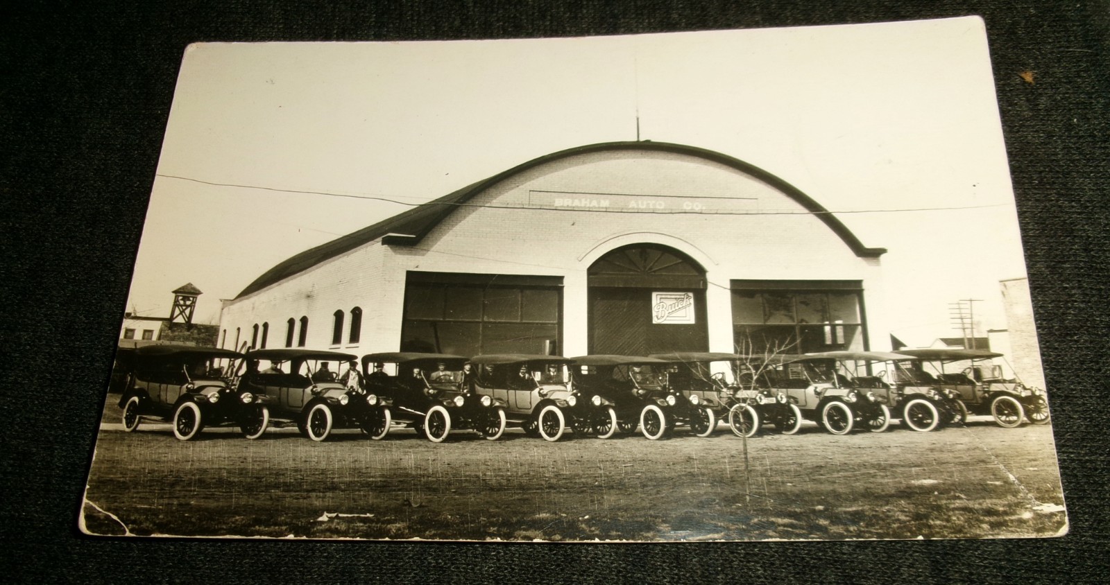 Braham Minnesota Buick Auto Dealership Real Photo Postcard