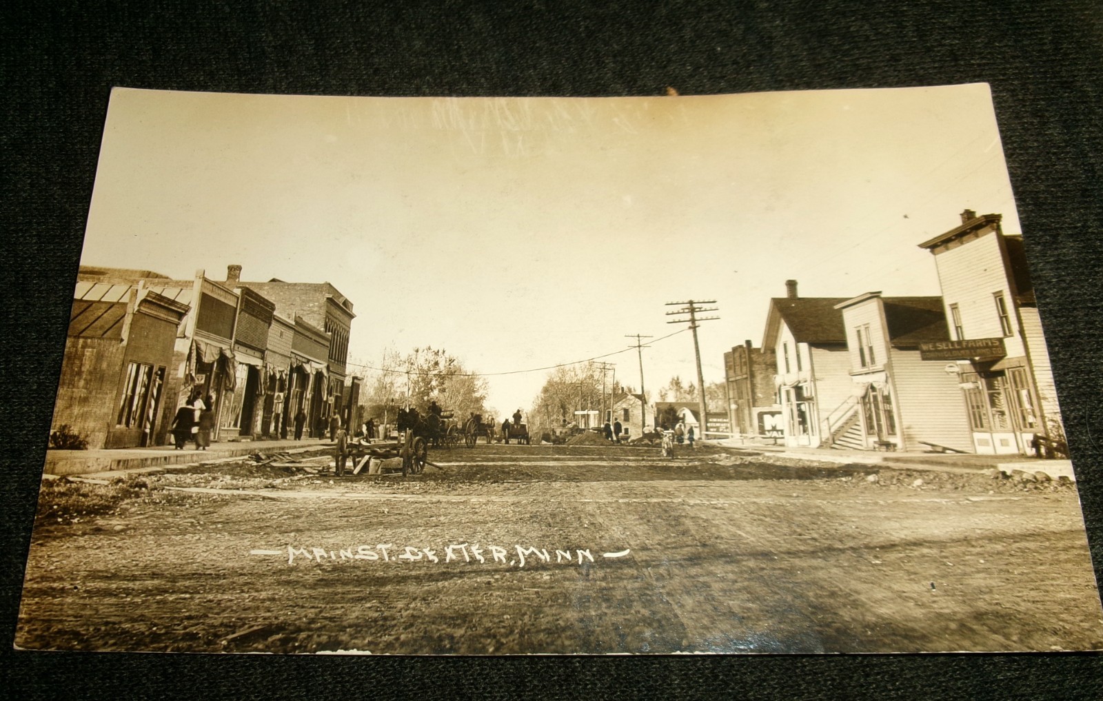 Dexter Minnesota Main Street Real Photo Postcard