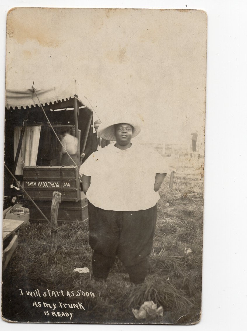 Kingsbury African American Trunk Travel Show 1907 Real Photo Postcard