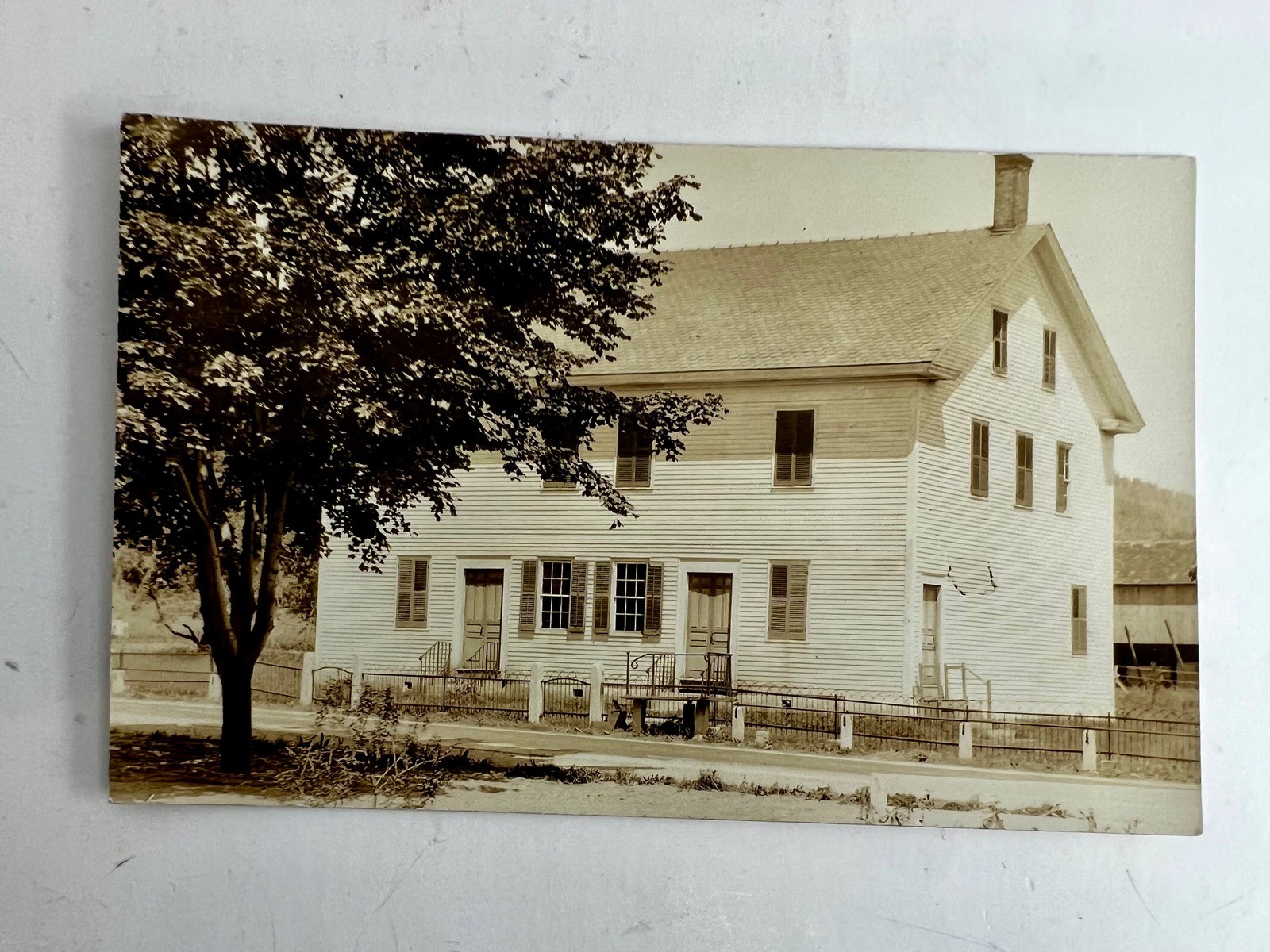 Hancock Massachusetts Old Shaker Church Real Photo Postcard