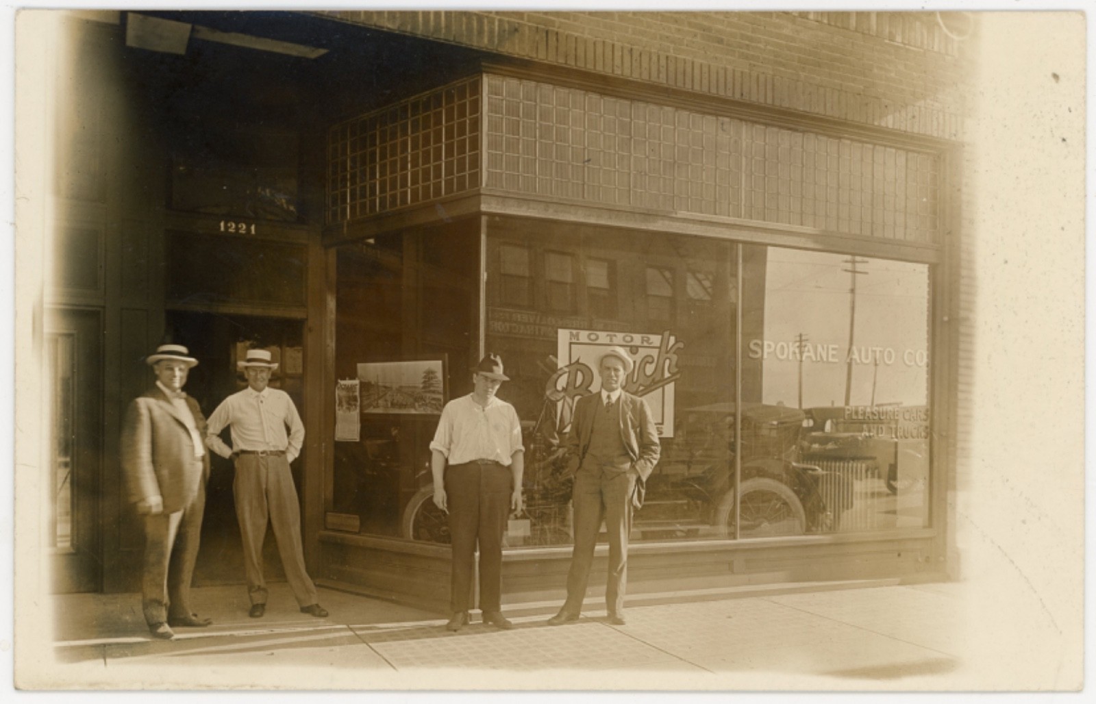Spokane Washington Spokane Auto Co Showroom 1st Ave 1913 Real Photo Postcard