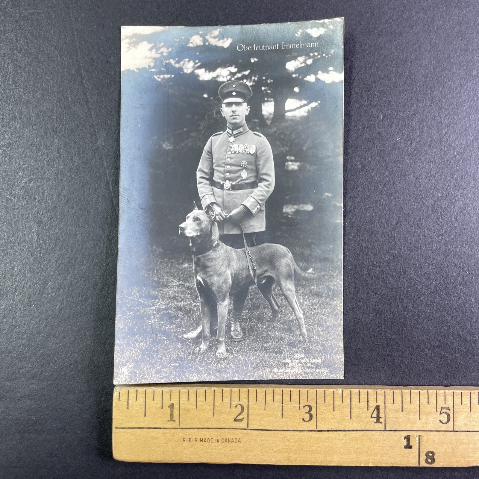 Max Immelmann German Flying Ace World War 1 Sanke 1916 Real Photo Postcard