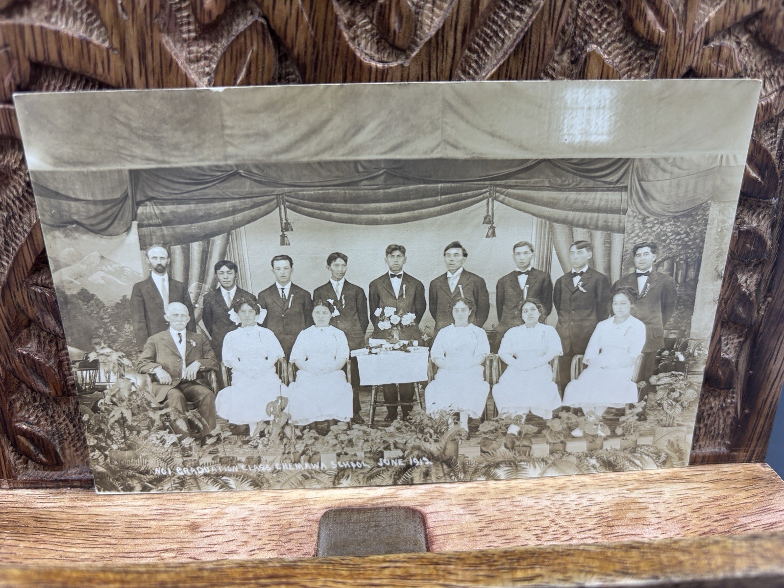 Chemawa Oregon Indian School Graduating Class 1912 Real Photo Postcard
