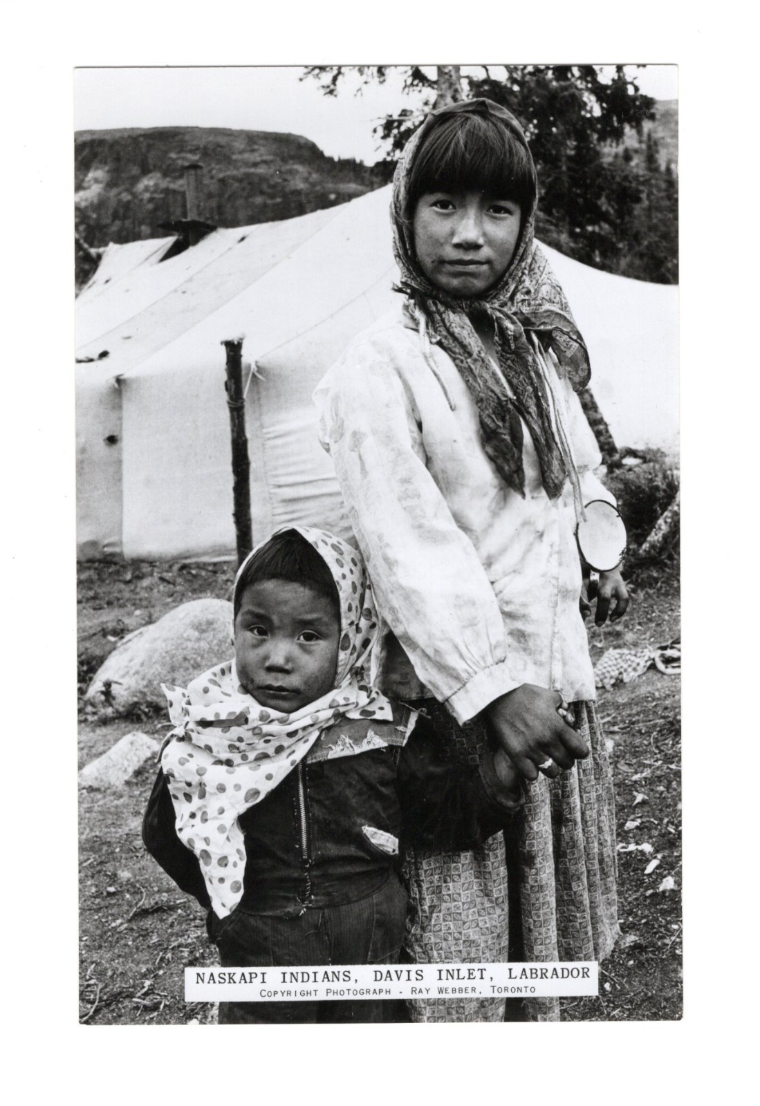 Newfoundland Labrador Canada Naskapi Indians Real Photo Postcard
