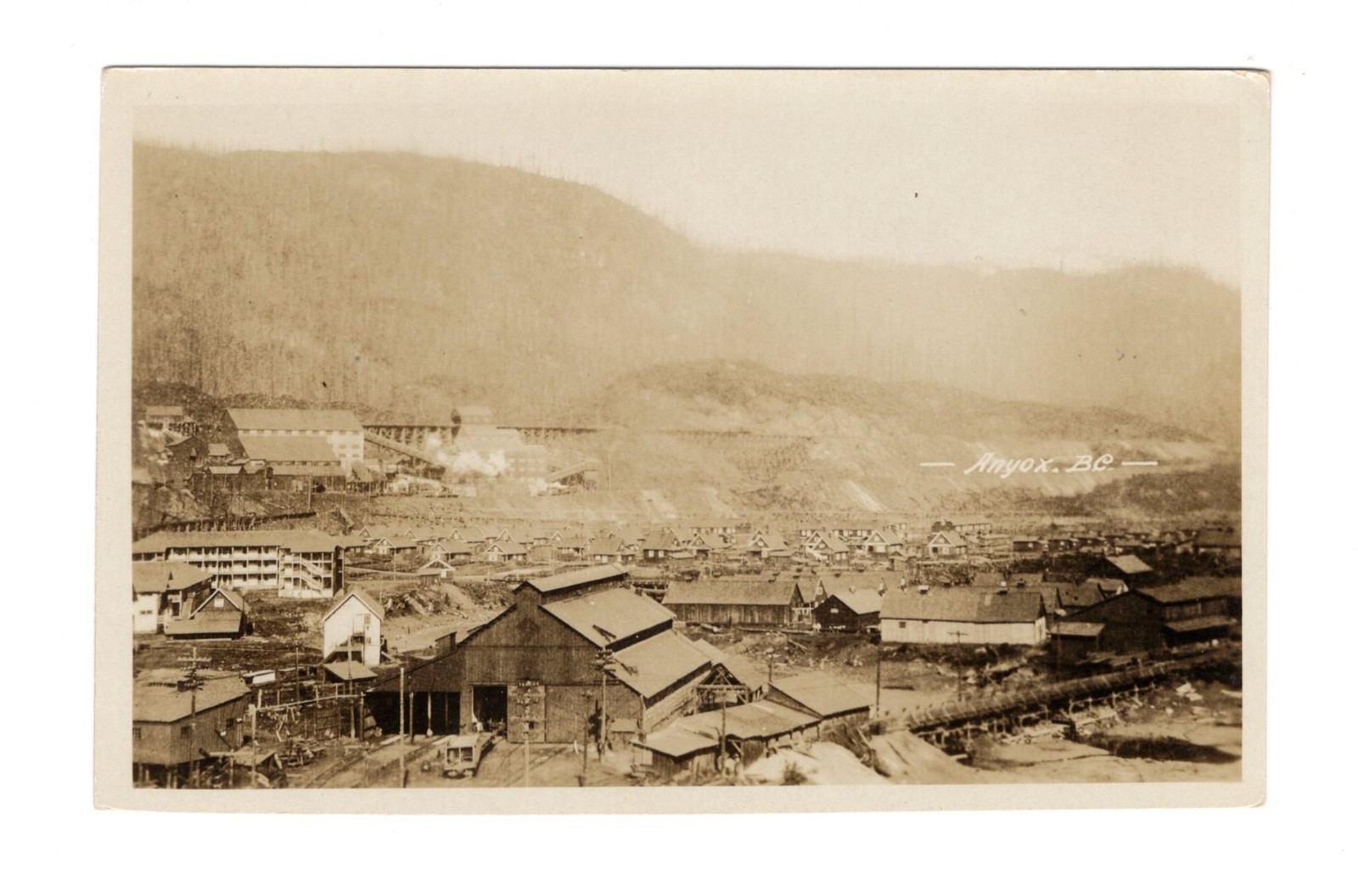 Anyox British Columbia Canada Mining Town Real Photo Postcard