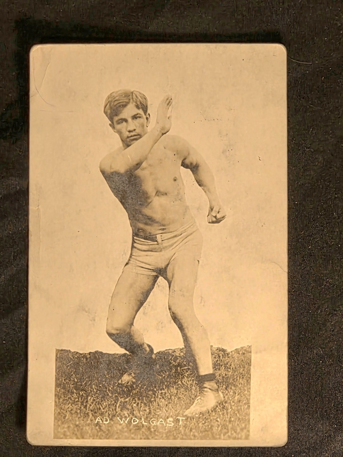 Boxer Ad Wolgast Lightweight Champion 1909-1913 Real Photo Postcard