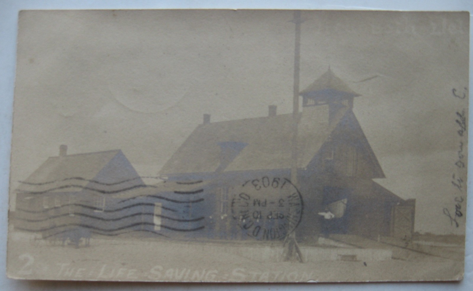 Rehobeth Beach Delaware Life Saving Station 1903 Real Photo Postcard