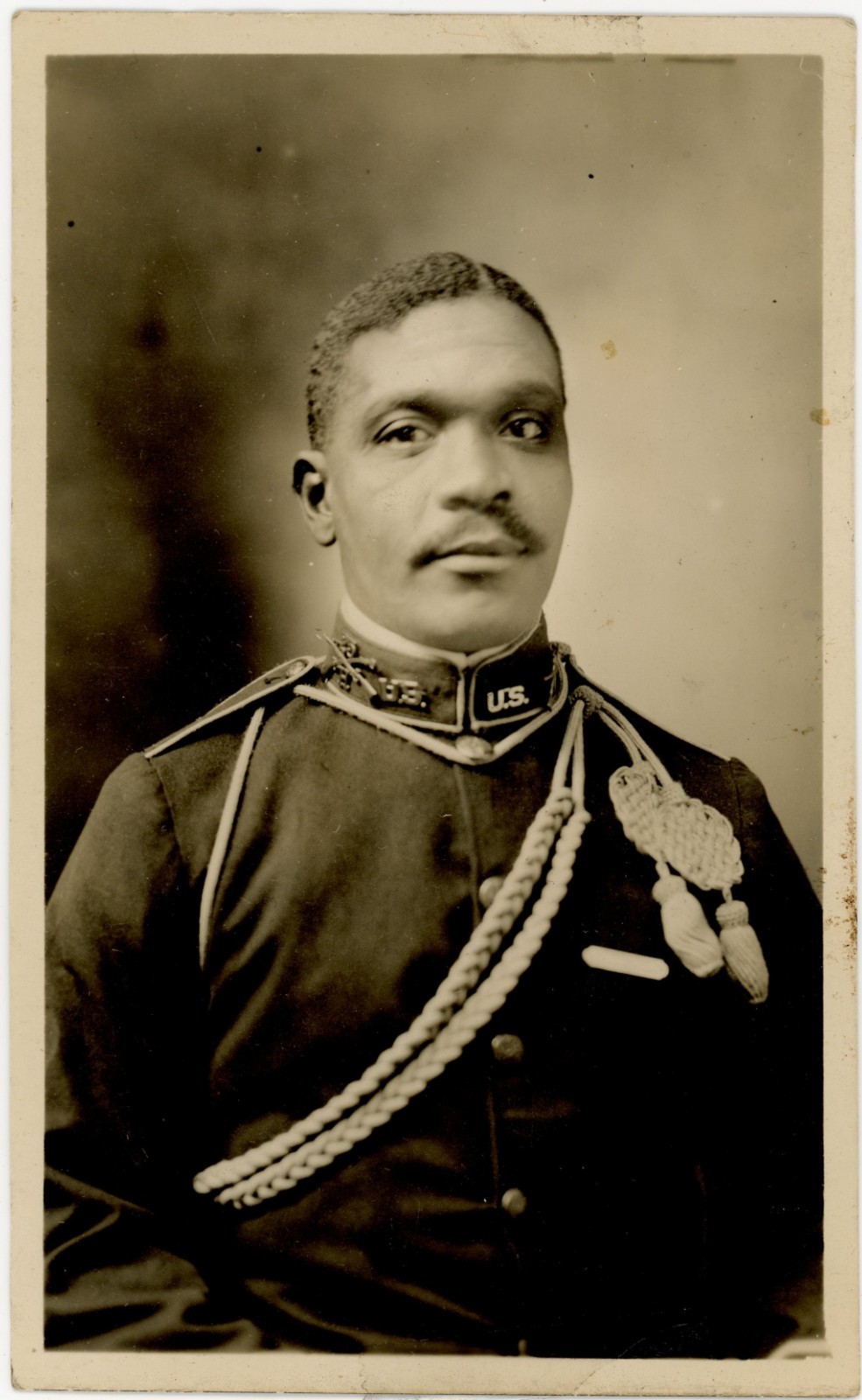 Buffalo Soldier 25th Infantry Company H Collar Insignia Dress Uniform Real Photo Postcard