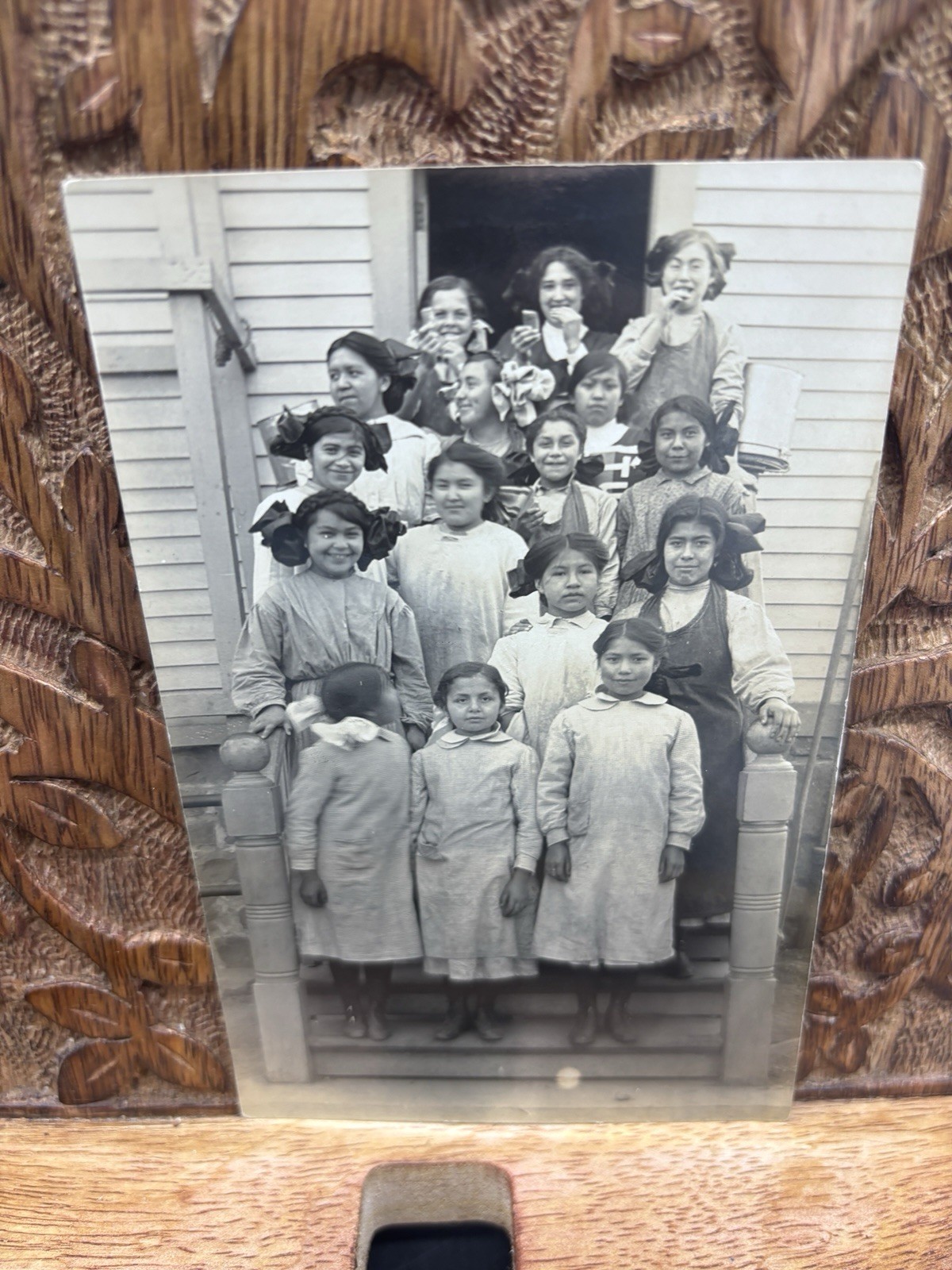 Tulalip Washington Native Indian School Girls Real Photo Postcard