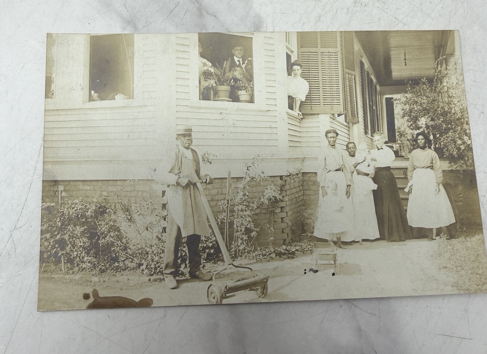 Southern Home Black Domestic Workers 1907 Real Photo Postcard