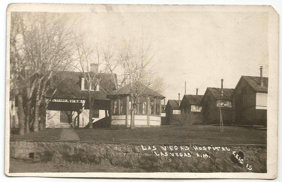 Las Vegas New Mexico Hospital Grounds 1915 Real Photo Postcard