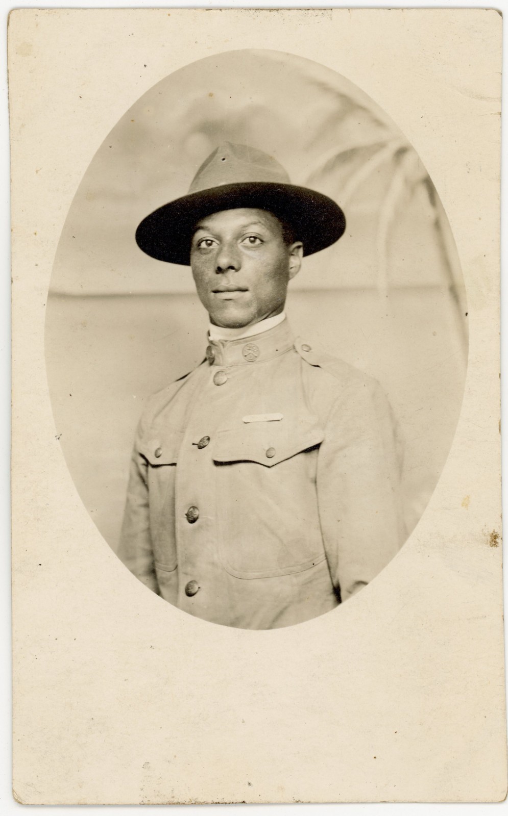African American Buffalo Soldier 25th Infantry United States Army '25-D' Real Photo Postcard