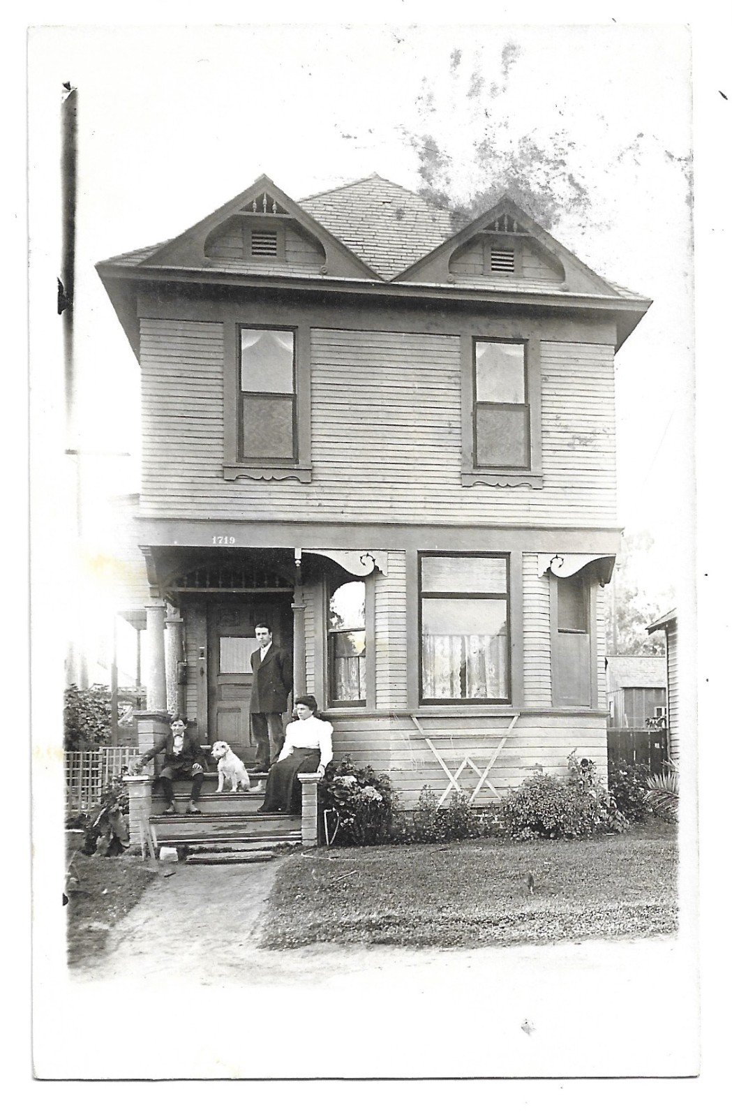 Los Angeles California Residence Number 1719 Real Photo Postcard