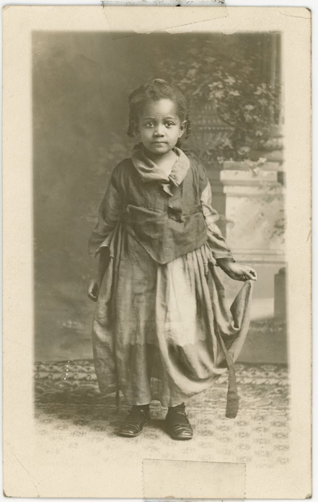 African American Child Halloween Outfit Costume Real Photo Postcard