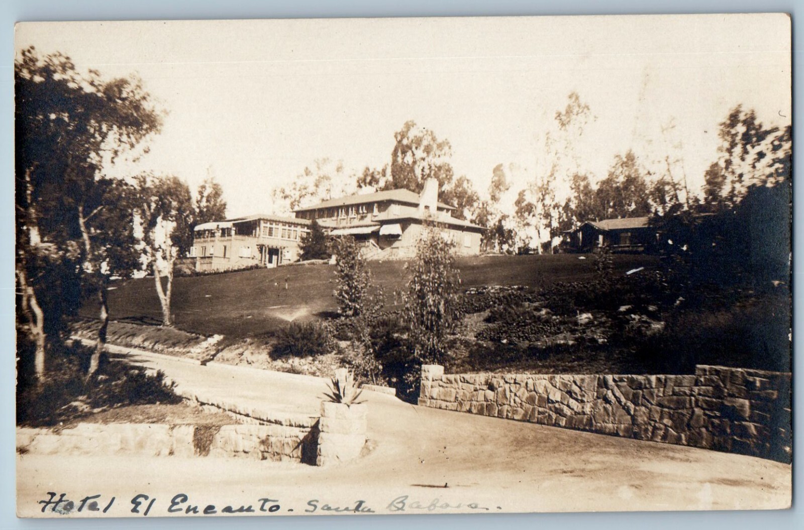 Santa Barbara California El Encanto Hotel Real Photo Postcard