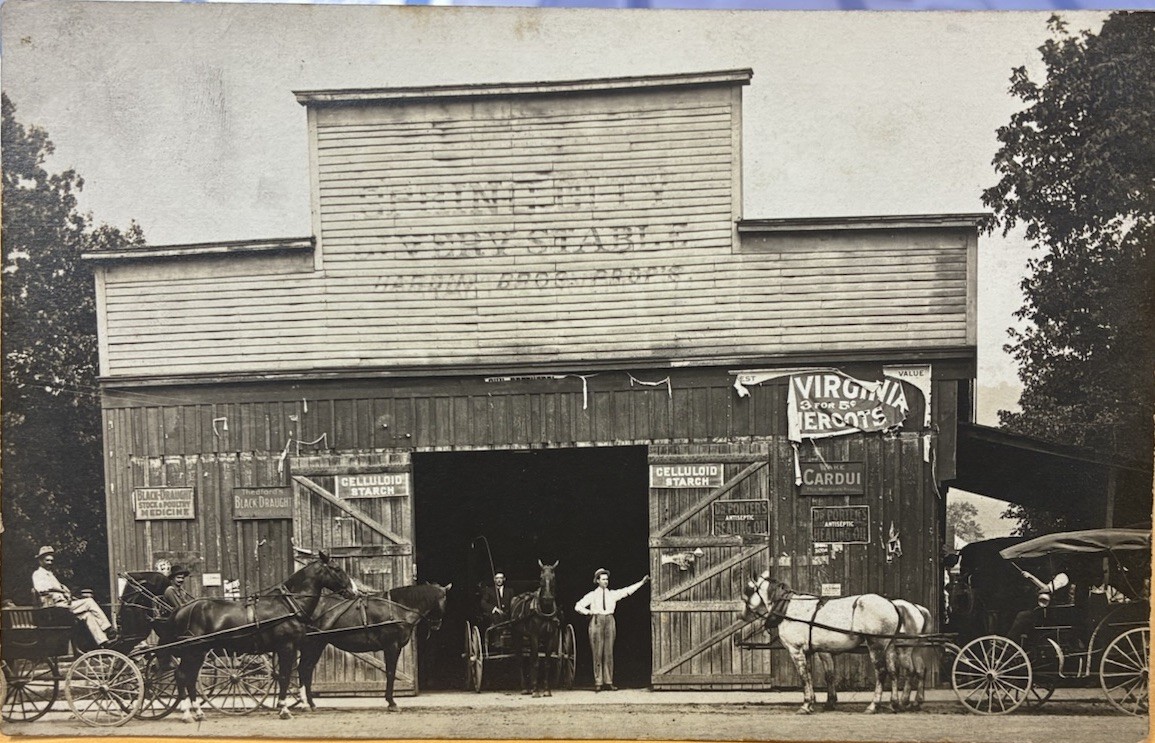 **Input:** 1900s SPRING CITY LIVERY STABLE HARDIN BROS PROP’S RHEA CO TN RARE RPPC ADS L@@K

**Output:** Spring City Rhea County Tennessee Hardin Brothers Proprietors Livery Stable Advertisements Real Photo Postcard