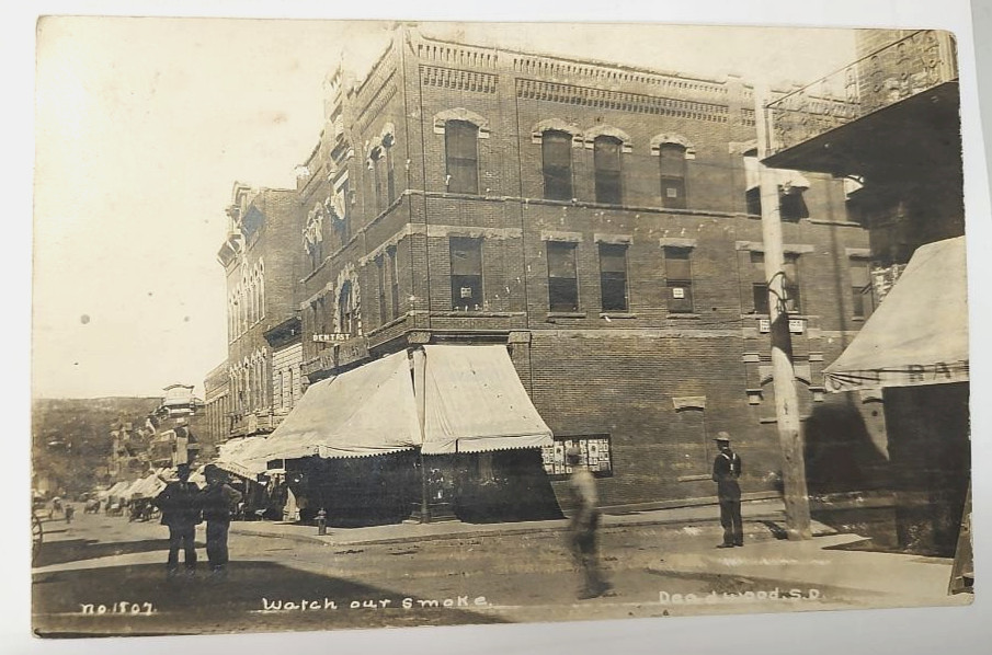 Deadwood South Dakota Main Street Scene By S. D. Butcher And Son 1910 Real Photo Postcard