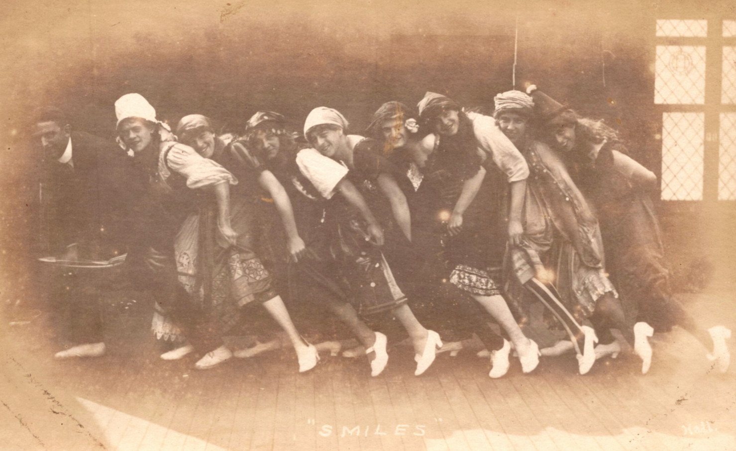 Satirical Young Men Dressed as Women in Drag Real Photo Postcard