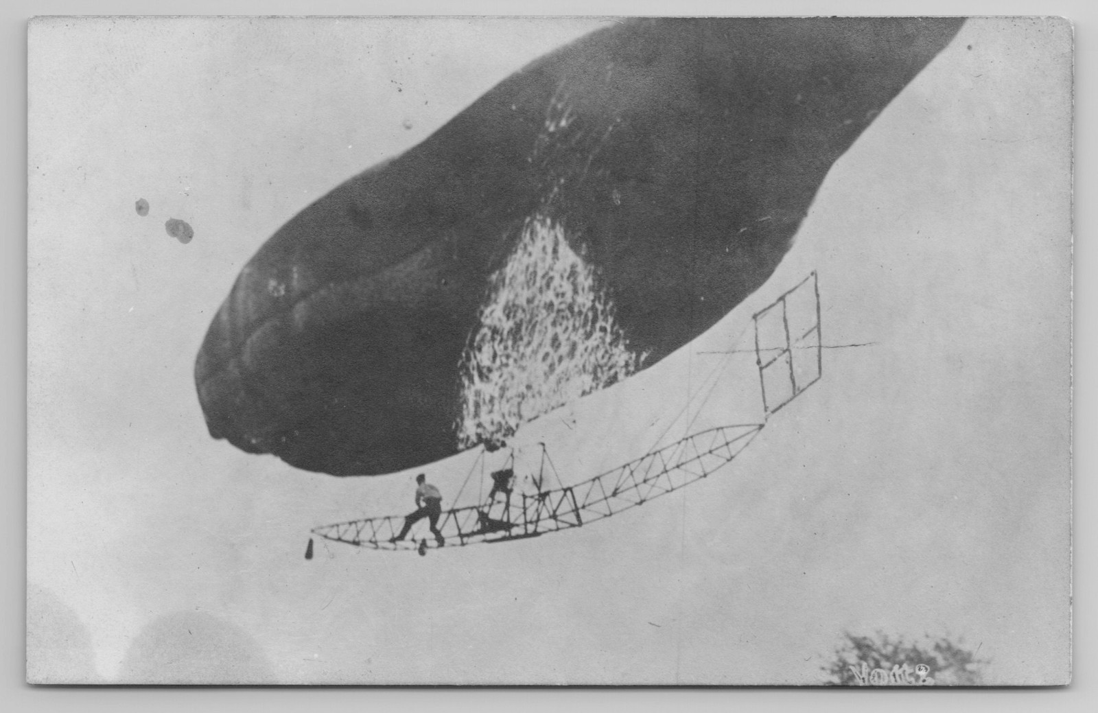 Waterville Maine Charles Jones Pilot Death Airship Disaster 1908 Postcard