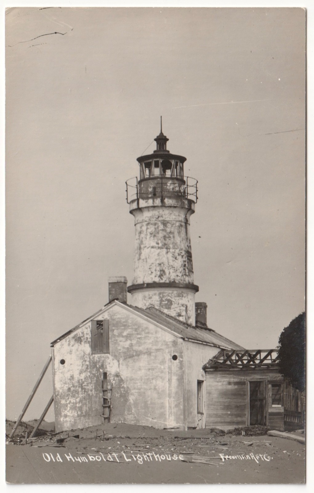 Eureka California Old Humboldt Lighthouse Real Photo Postcard