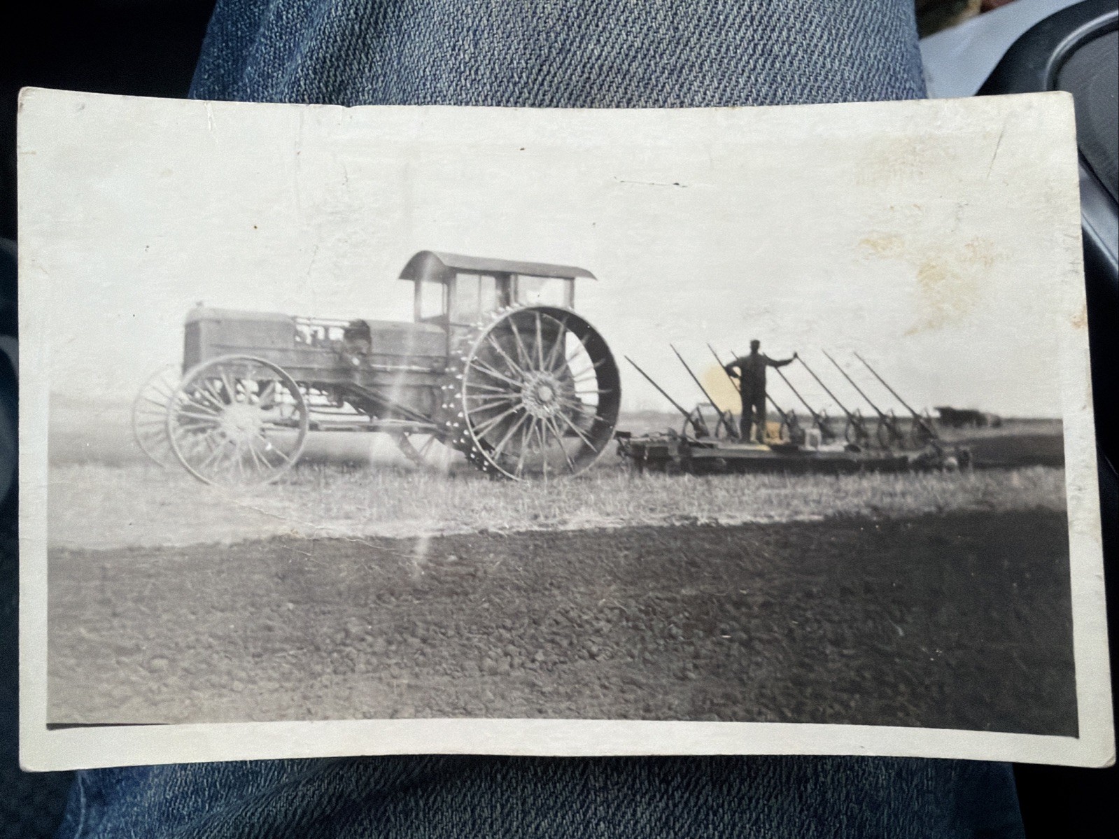 Minneapolis Minnesota Pioneer Tractor Company Plowing Farm Field Real Photo Postcard