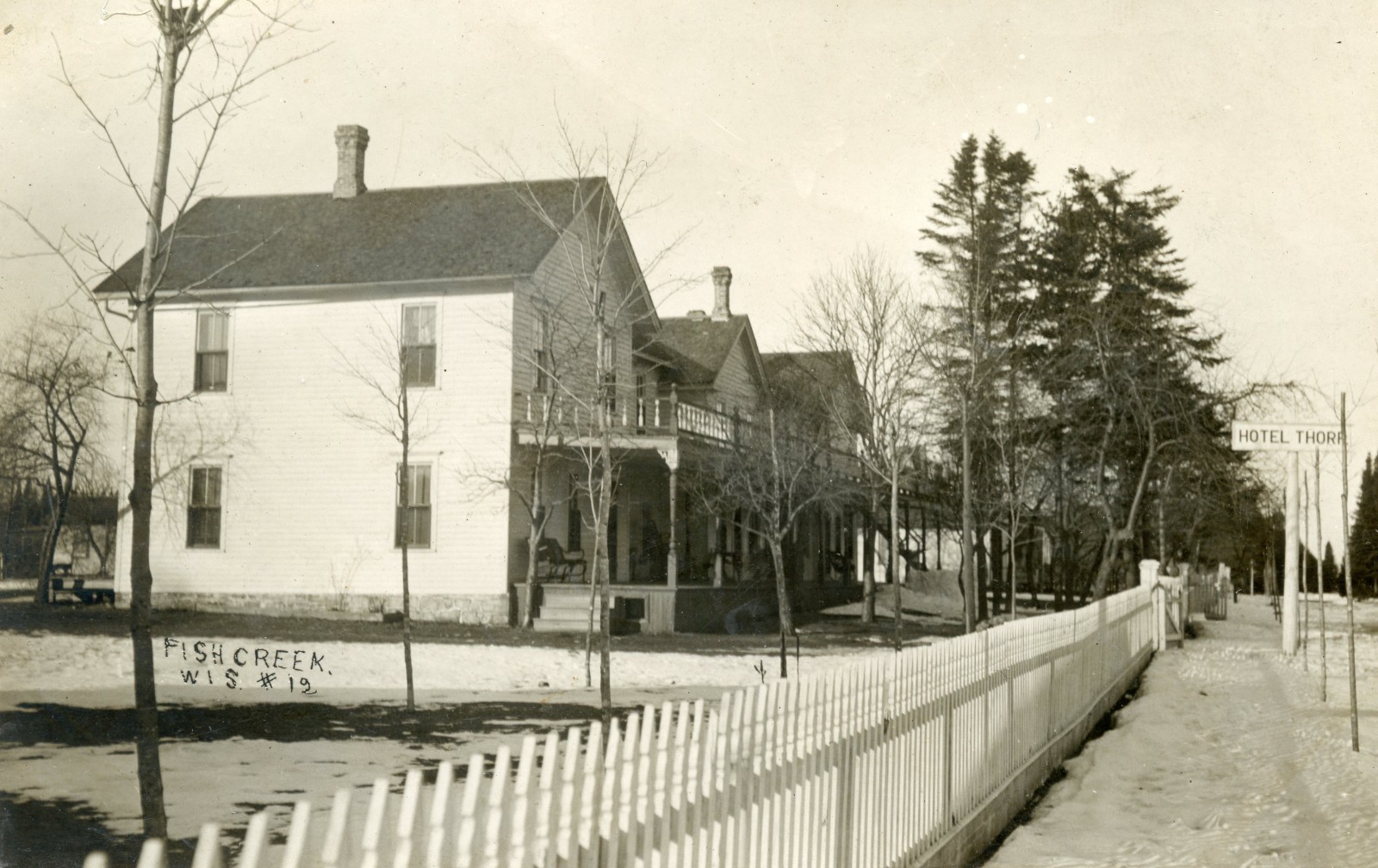 Fish Creek Wisconsin Hotel Thorp Real Photo Postcard