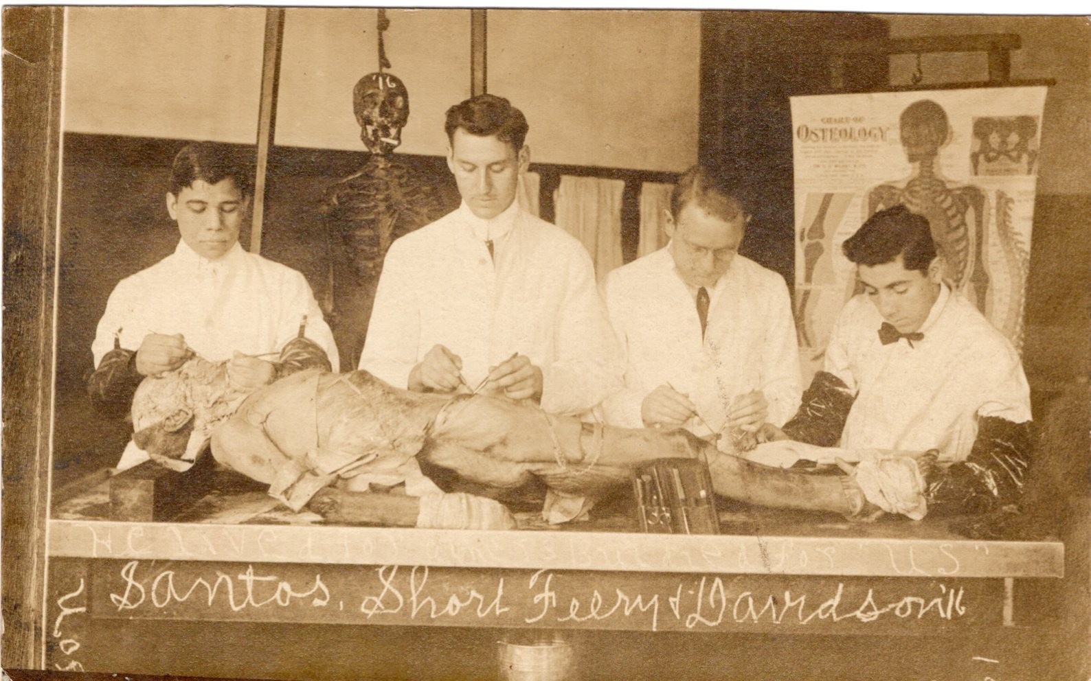 Baltimore University Of Maryland Medical Students Cadaver Macabre 1910 Real Photo Postcard