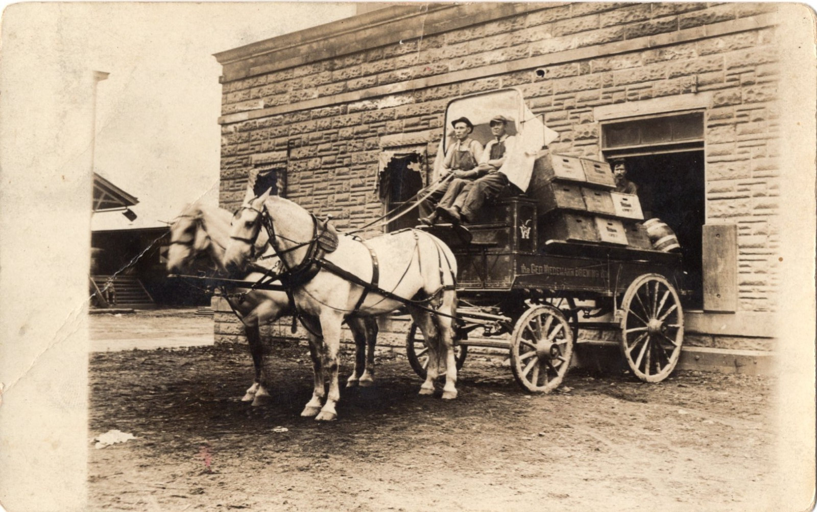 Newport Kentucky George Wiedemann Brewing Co. Beer Case 1905 Real Photo Postcard