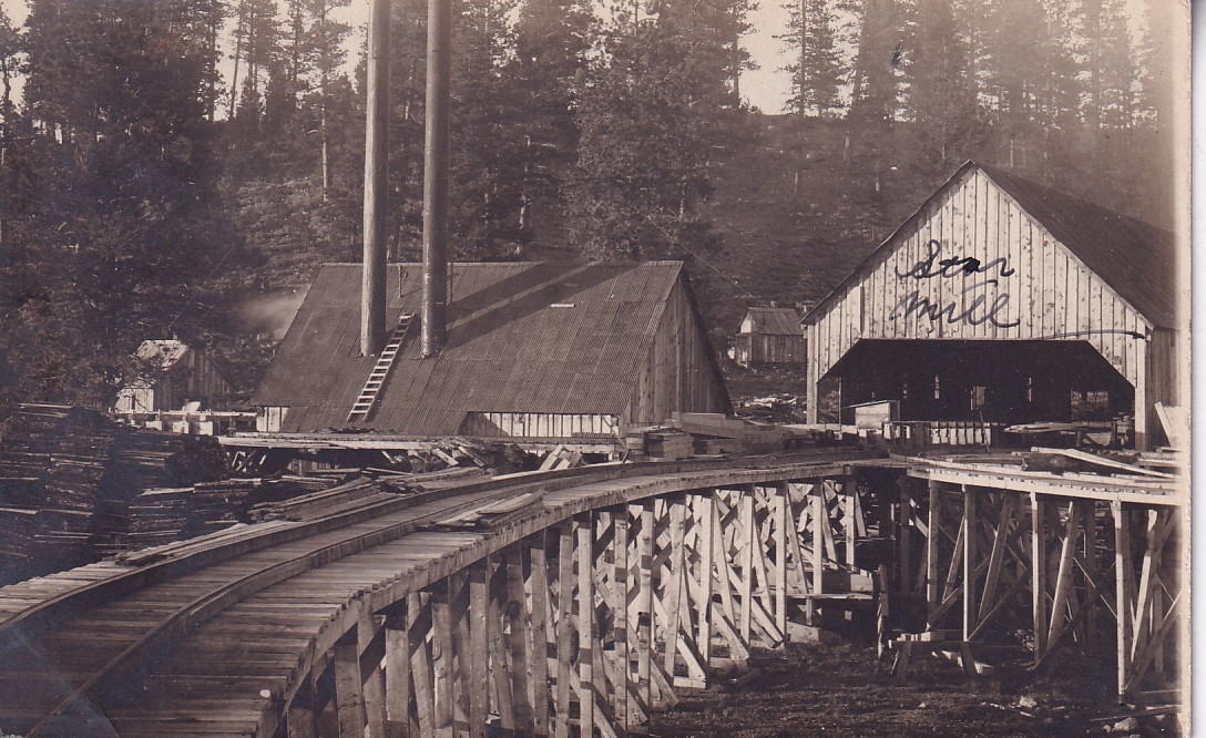 Beckwourth Plumas Boca Truckee Tahoe Nevada Colorado Ghost Town Lumber Mill Real Photo Postcard