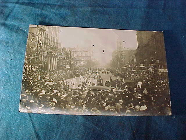 Washington District of Columbia Suffragette Parade March 3 1913 Real Photo Postcard