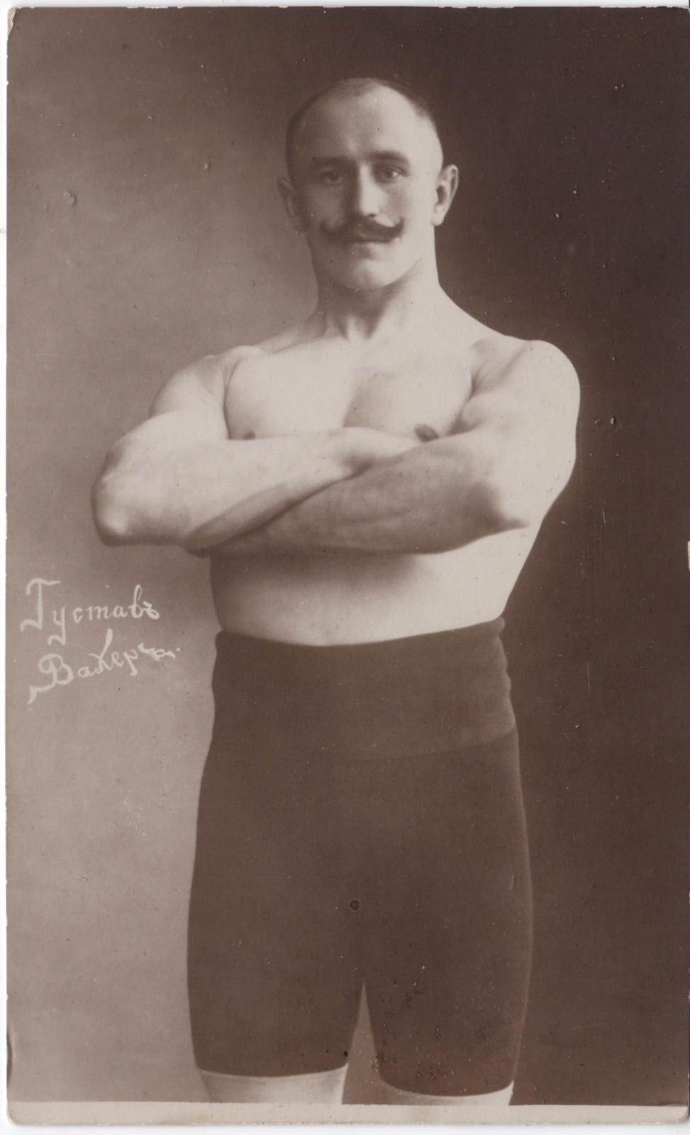 Estonian Wrestler Gustav Vahar Real Photo Postcard