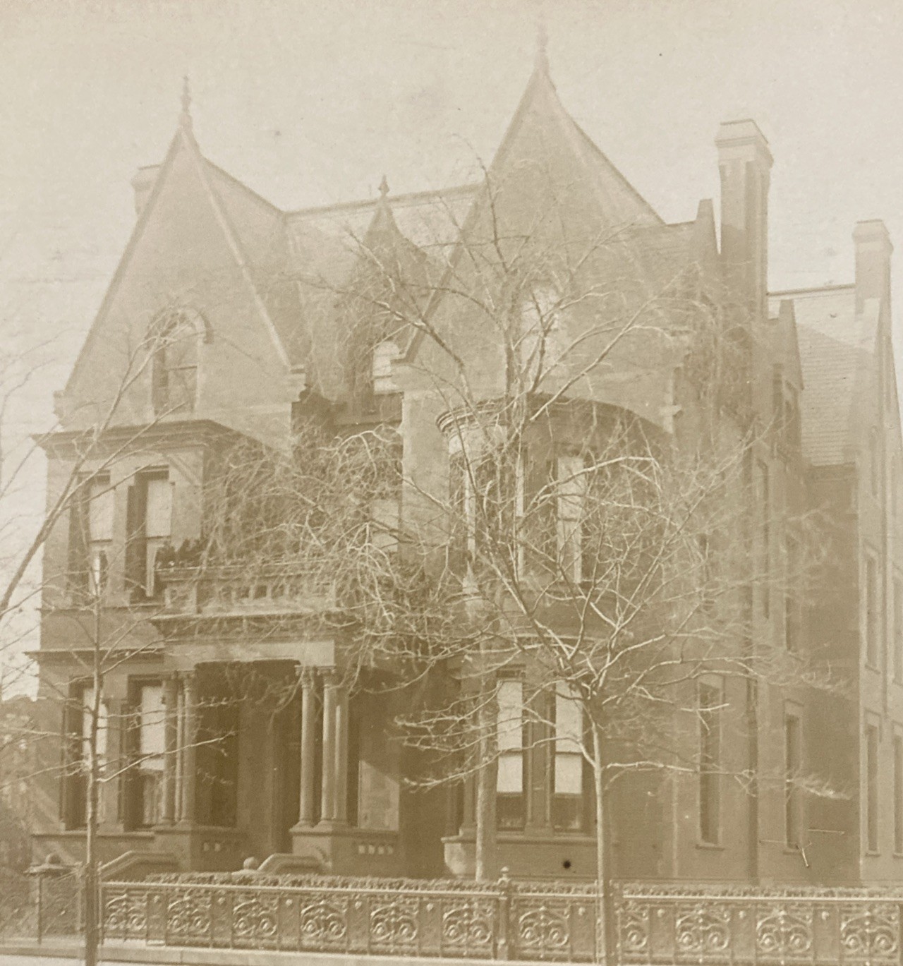 Park Slope Brooklyn New York City John Rogers Maxwell Mansion Victorian Gothic 1911 Real Photo Postcard