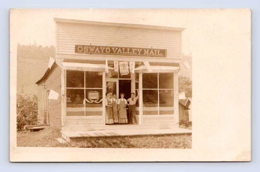 Shinglehouse Pennsylvania Oswayo Valley Mail Newspaper Office 1907 Real Photo Postcard