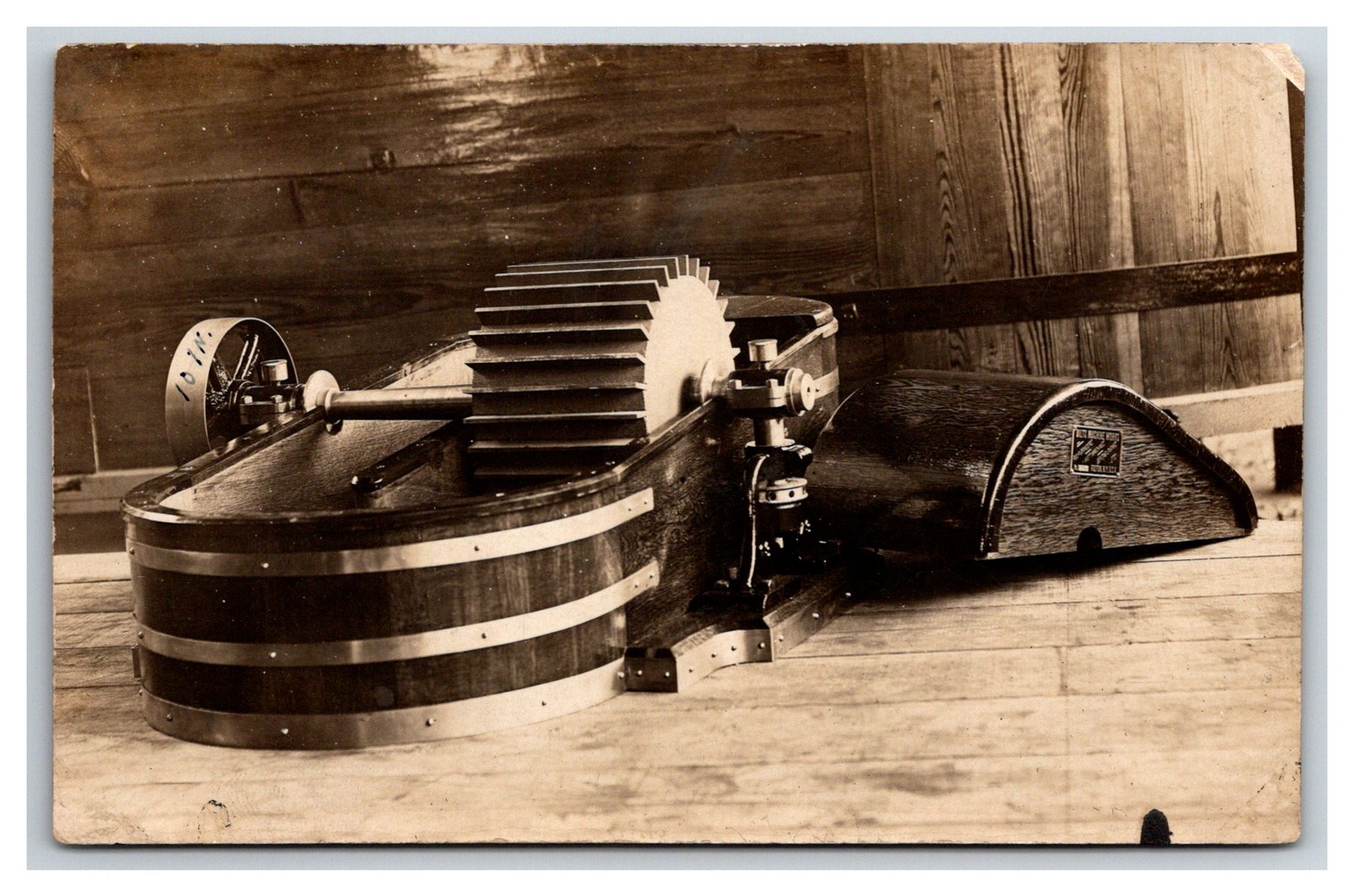 Fulton New York Primitive Hollander Beater Paper Prototype Dilts Machine Real Photo Postcard