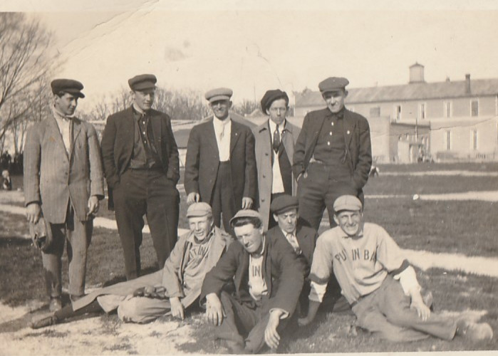 Put In Bay Ohio High School Sandlot Baseball Team Real Photo Postcard