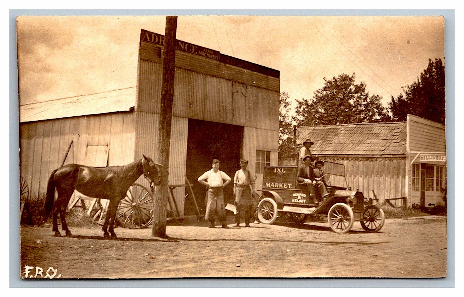 Kelseyville California Renfro Kelsey Market Delivery Truck Millinery Farm Supply Real Photo Postcard