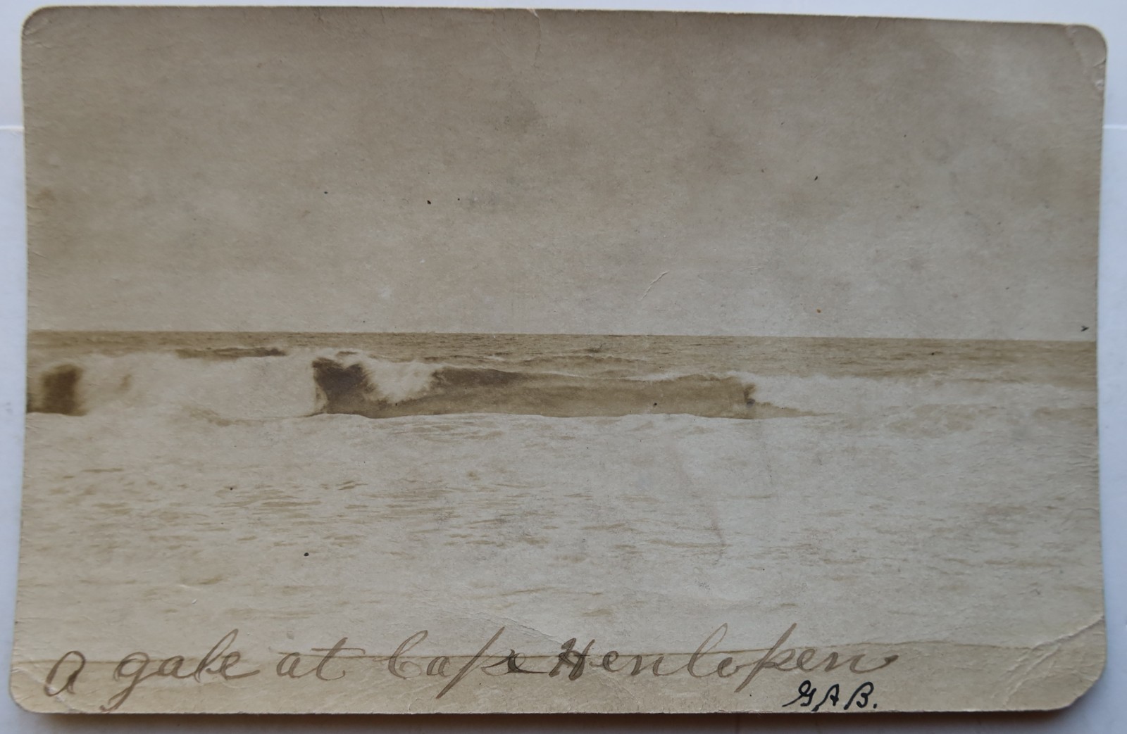 Lewes Delaware Gale At Cape Henlopen Real Photo Postcard
