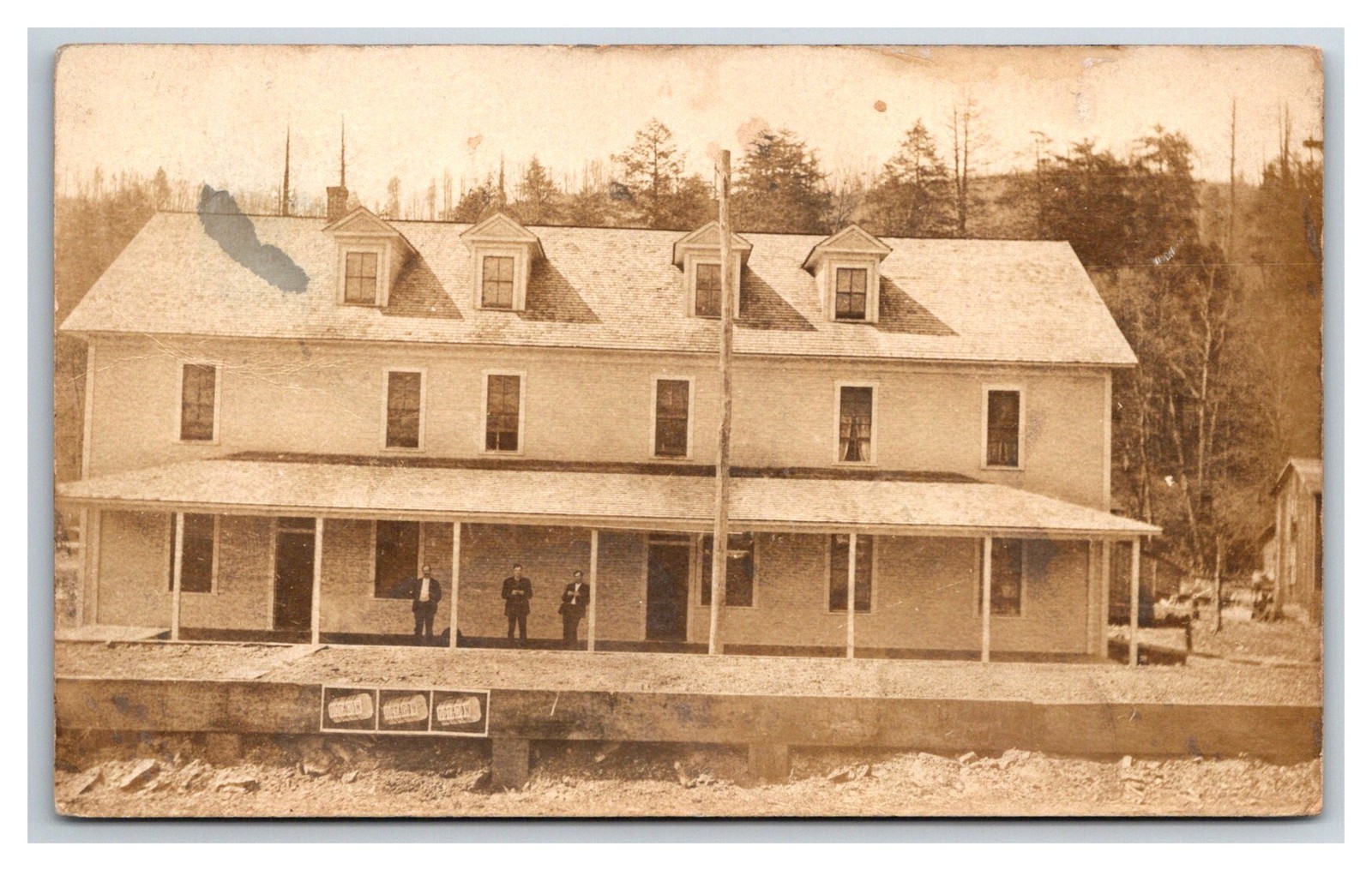 Burner West Virginia Pocahontas County Near Durbin Hotel Real Photo Postcard