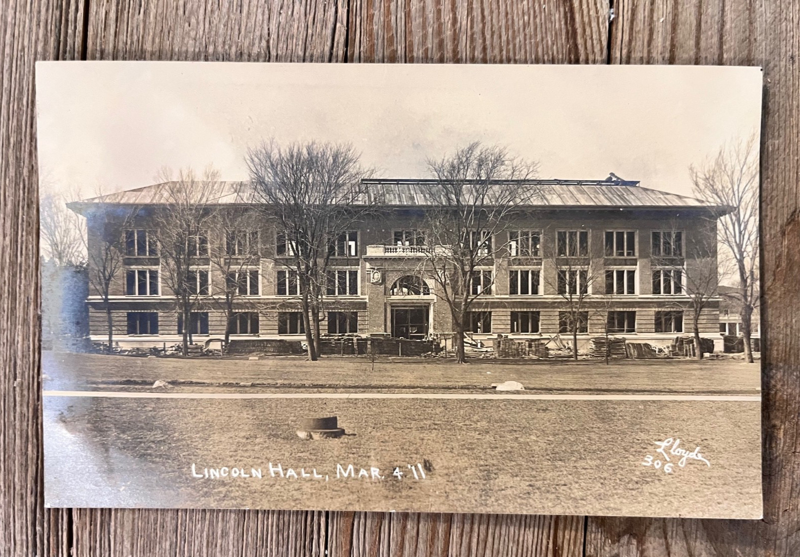 University of Illinois Champaign Urbana Illinois Lincoln Hall Real Photo Postcard